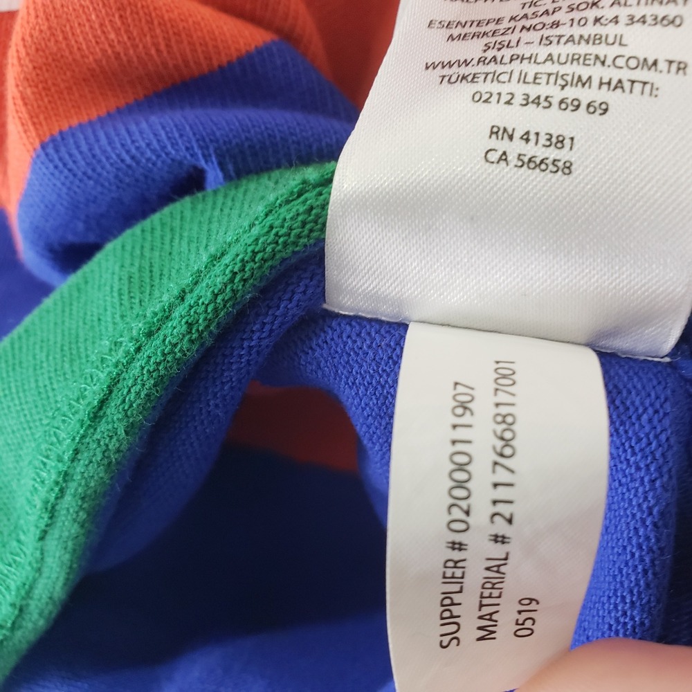 Polo Ralph Lauren P-93 RLPC67 Rugby Shirt Mens Small Multi Colorblock Big Pony - Picture 4 of 9